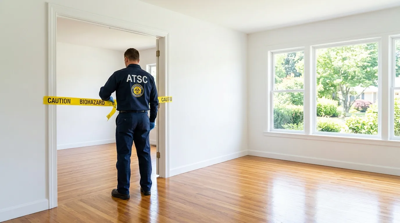 Certified biohazard cleanup crew performing Decomposition Cleanup in Oldsmar